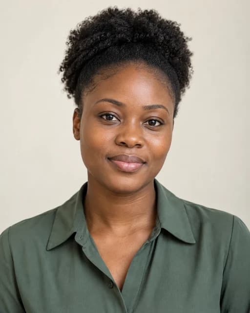 Portrait fictif de démonstration de Amina Kabila